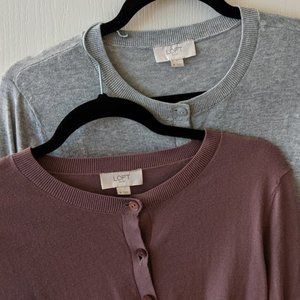 LOFT outlet medium cardigans (set of 2)